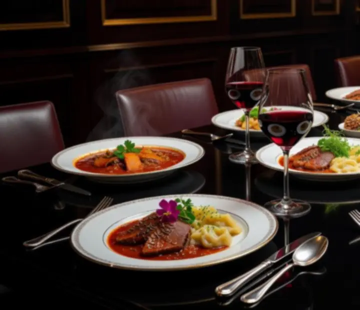 Kulináris galéria gourmet fogásokkal és elegáns tálalással
