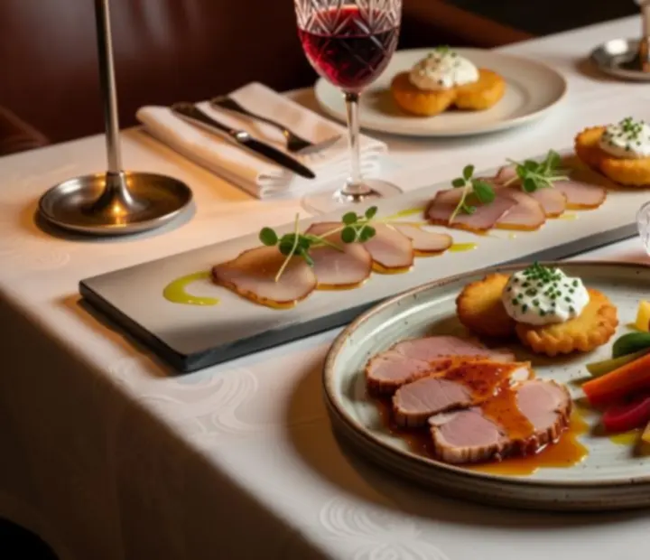 Gourmet ünnepi fogások elegáns tálalásban