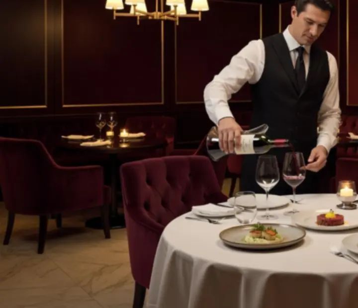 VIP asztalszerviz pezsgővel és gourmet falatokkal